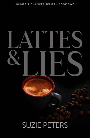 Lattes and Lies, by Suzie Peters, front cover image.