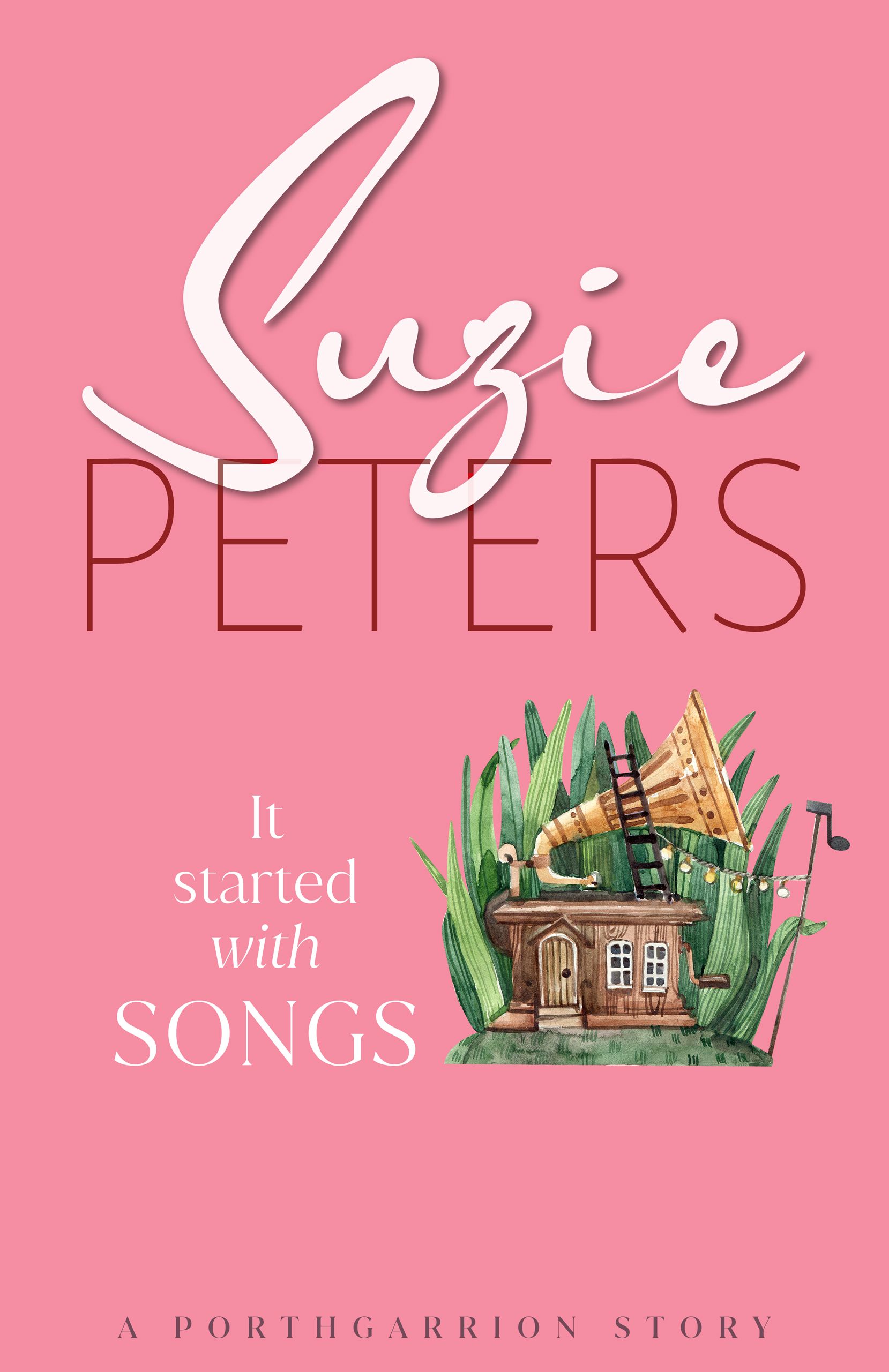 It Started with Songs by Suzie Peters cover graphic.